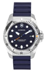 Victorinox Dive Pro Rubber Strap Blue Dial Quartz Diver's 241991 300M Men's Watch