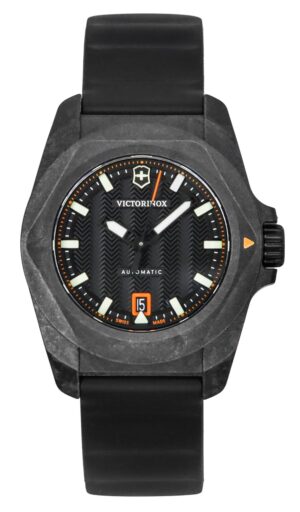 Victorinox I.N.O.X Rubber Strap Black Dial Automatic Diver's 242023-1 200M Men's Watch With Gift Set