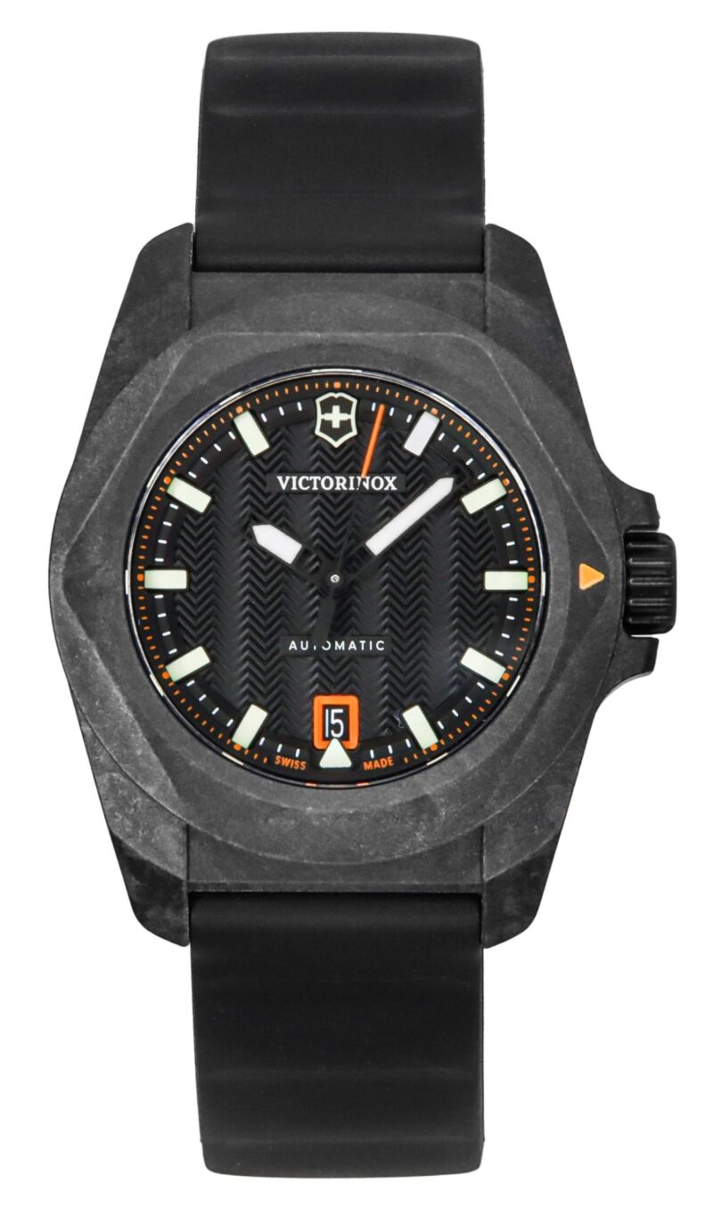 Victorinox I.N.O.X Rubber Strap Black Dial Automatic Diver's 242023-1 200M Men's Watch With Gift Set