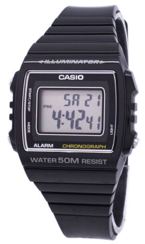 Casio Timeless Collection Sport Illuminator Wr 50m. Alarm. Chronograph - Black (W-215H-1AVDF) Unisex Watch_main