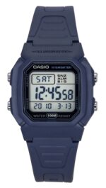 Casio Digital Resin Strap Light Blue Quartz W-800H-2AV 100M Men's Watch