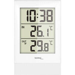 Techno Line Ws9178 - Termometro Da Parete-tavolo. Tem Interna-esterna Con Sensore Wireless E Orologio - Wall-table Thermometer. Indoor-outdoor Temp With Wireless Sensor (WS9178)  Watch_main