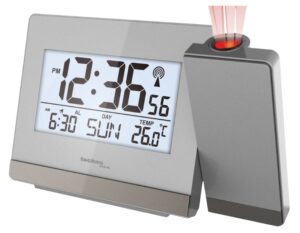 Techno Line Wt538 - Sveglia Radiocontrollata Con Proiezione A Soffitto Dell Orario - Radio Controlled Alarm Clock With Time Projection + Alim 220 Volts-220 Volts Power Supply (WT538)  Watch_main