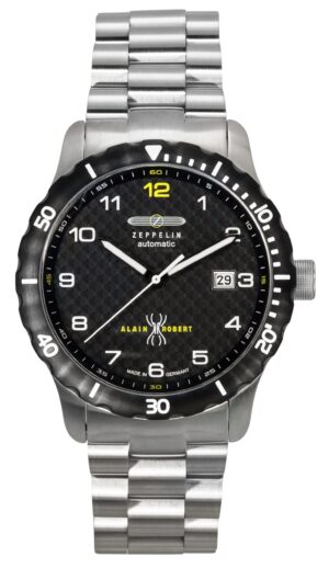 Zeppelin Night Cruise Alain Robert Limited Edition Automatic Diver's 7266M5set 200M Men's Watch With Extra Strap