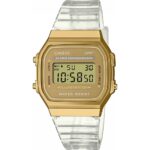 Casio Vintage Collection - Transparent Band - Gold ***special Price*** (_A168XESG-9AEF) Unisex WHOLESALERS AREA_main