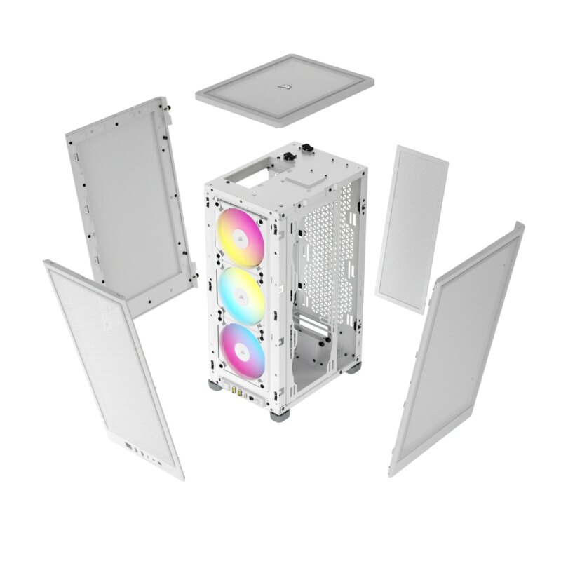 iCUE 2000D RGB AIRFLOW White Mini-ITX PC Case; 3x 2.5'' Drive Bays; Up to 360mm Radiator compatible; 2x 120mm fan incl (CC-9011247-WW) - Image 36