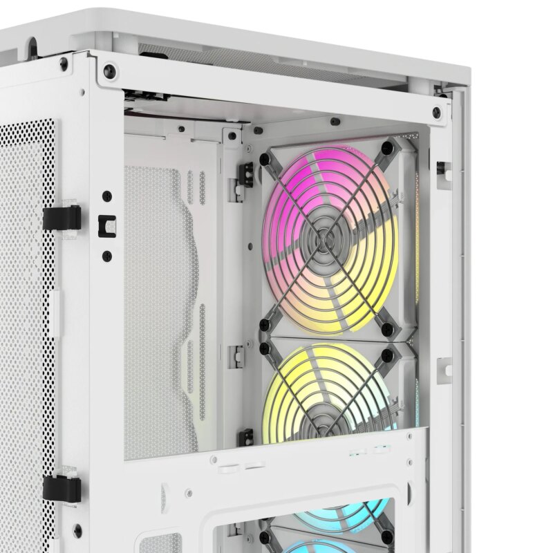 iCUE 2000D RGB AIRFLOW White Mini-ITX PC Case; 3x 2.5'' Drive Bays; Up to 360mm Radiator compatible; 2x 120mm fan incl (CC-9011247-WW) - Image 37