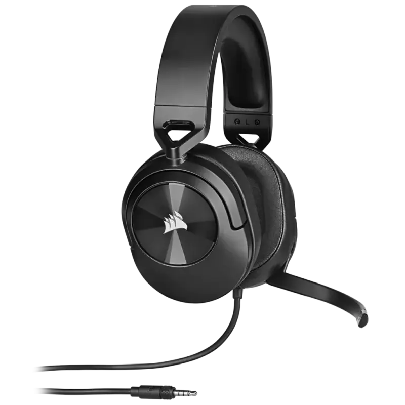 HS55 Stereo Carbon Headset; 50mm Audio Drivers; Omnidirectional mic; Analog; On-ear volume and mute controls - PC/PS/XBOX (CA-9011260-AP)