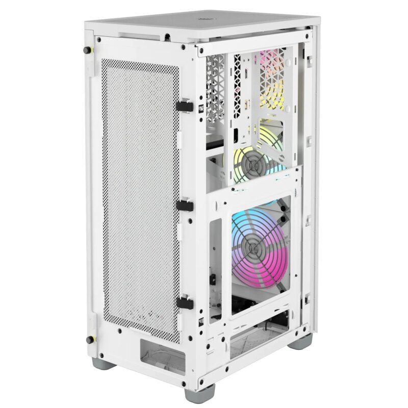 iCUE 2000D RGB AIRFLOW White Mini-ITX PC Case; 3x 2.5'' Drive Bays; Up to 360mm Radiator compatible; 2x 120mm fan incl (CC-9011247-WW) - Image 46
