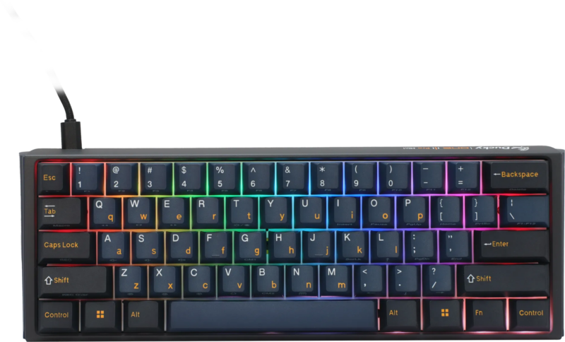 Ducky Keyboard One 3 Pro 60% Mechanical Keyboard; RGB; PBT Tripple Shot Keycaps  - Cherry MX2A Speed Silver. (DKON2361ST-CPUSPTCHNAZ001) - Image 3