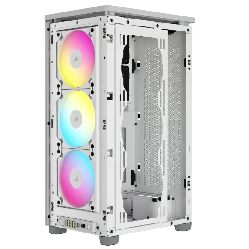 iCUE 2000D RGB AIRFLOW White Mini-ITX PC Case; 3x 2.5'' Drive Bays; Up to 360mm Radiator compatible; 2x 120mm fan incl (CC-9011247-WW) - Image 58