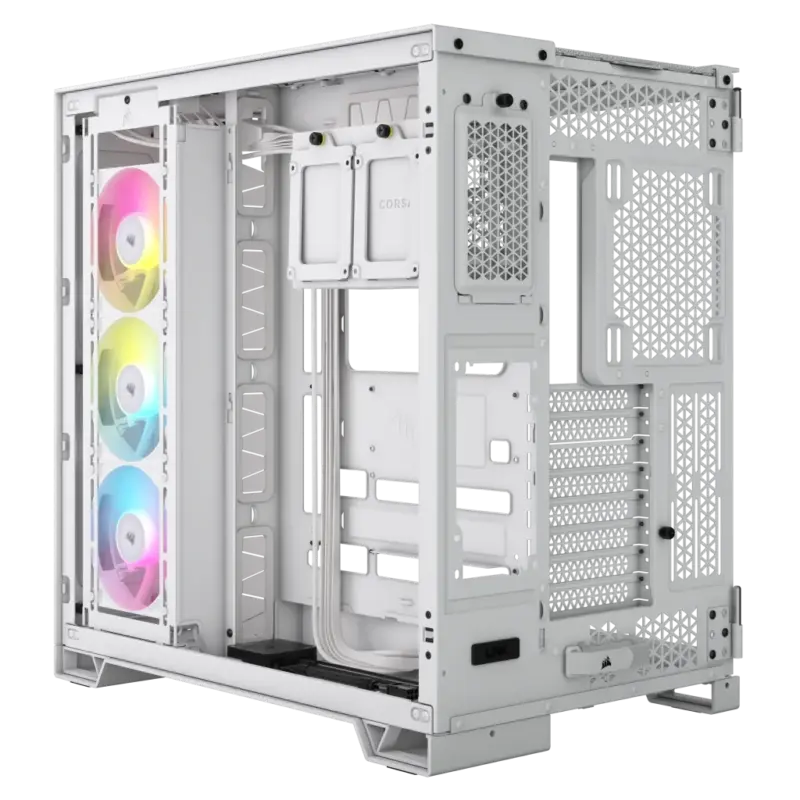 6500X RGB Mid-Tower White Dual Chamber PC Case; 2x 3.5'' |  2x 2.5'' Drive Bays; 360mm Radiator compatible; 3x 120mm fan incl (CC-9011270-WW) - Image 12