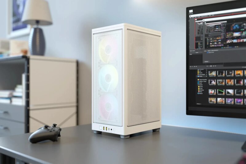 iCUE 2000D RGB AIRFLOW White Mini-ITX PC Case; 3x 2.5'' Drive Bays; Up to 360mm Radiator compatible; 2x 120mm fan incl (CC-9011247-WW) - Image 60