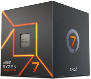 AMD Ryzen 7 7700 5nm SKT AM5 CPU; 8 Core/16 Thread Base Clock 3.8GHz; 32MB Cache; Radeon Graphics; Wraith Prism Cooler (100-100000592BOX)