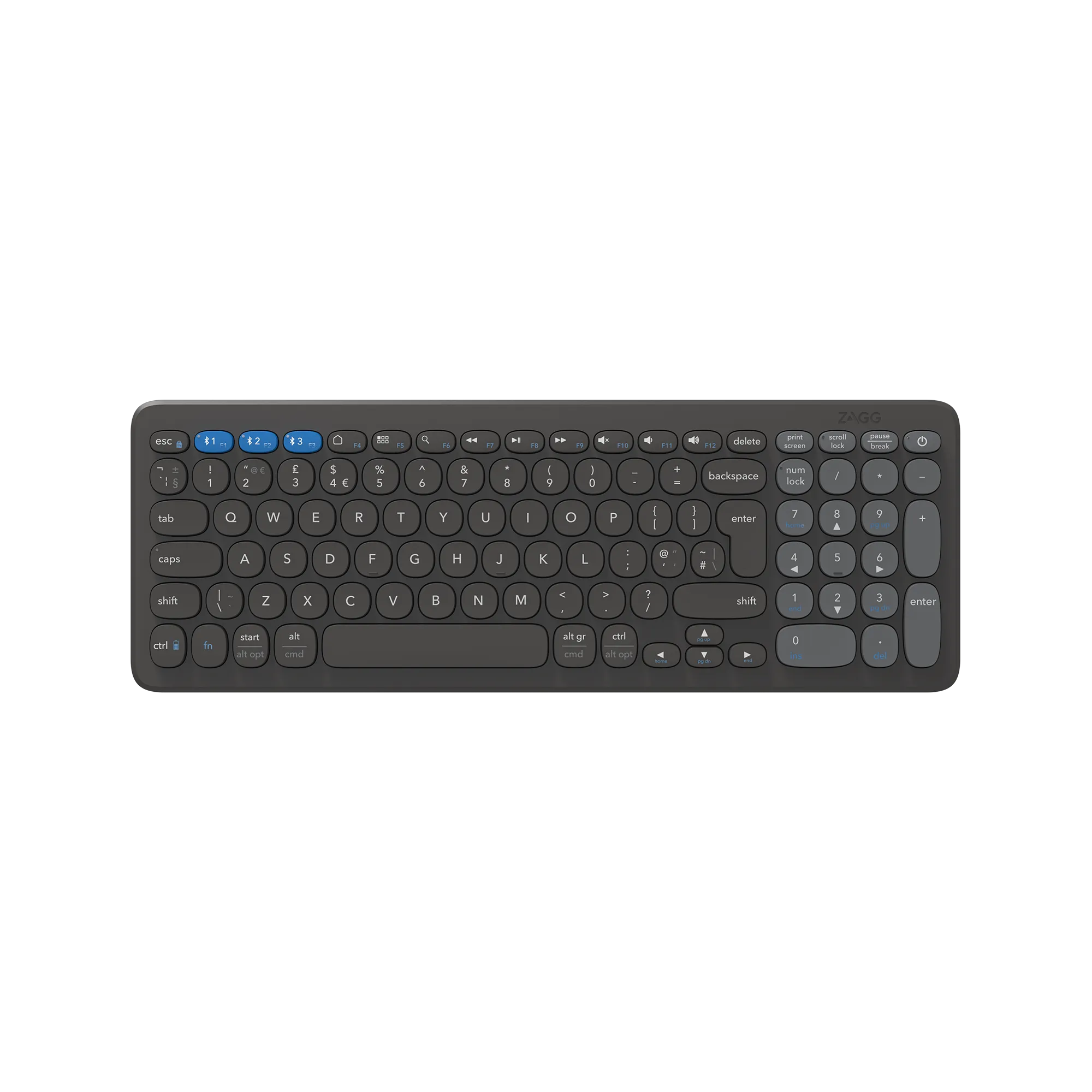 ZAGG Pro Keyboard Mid Size-Charcoal-UK 15'' (103211034)