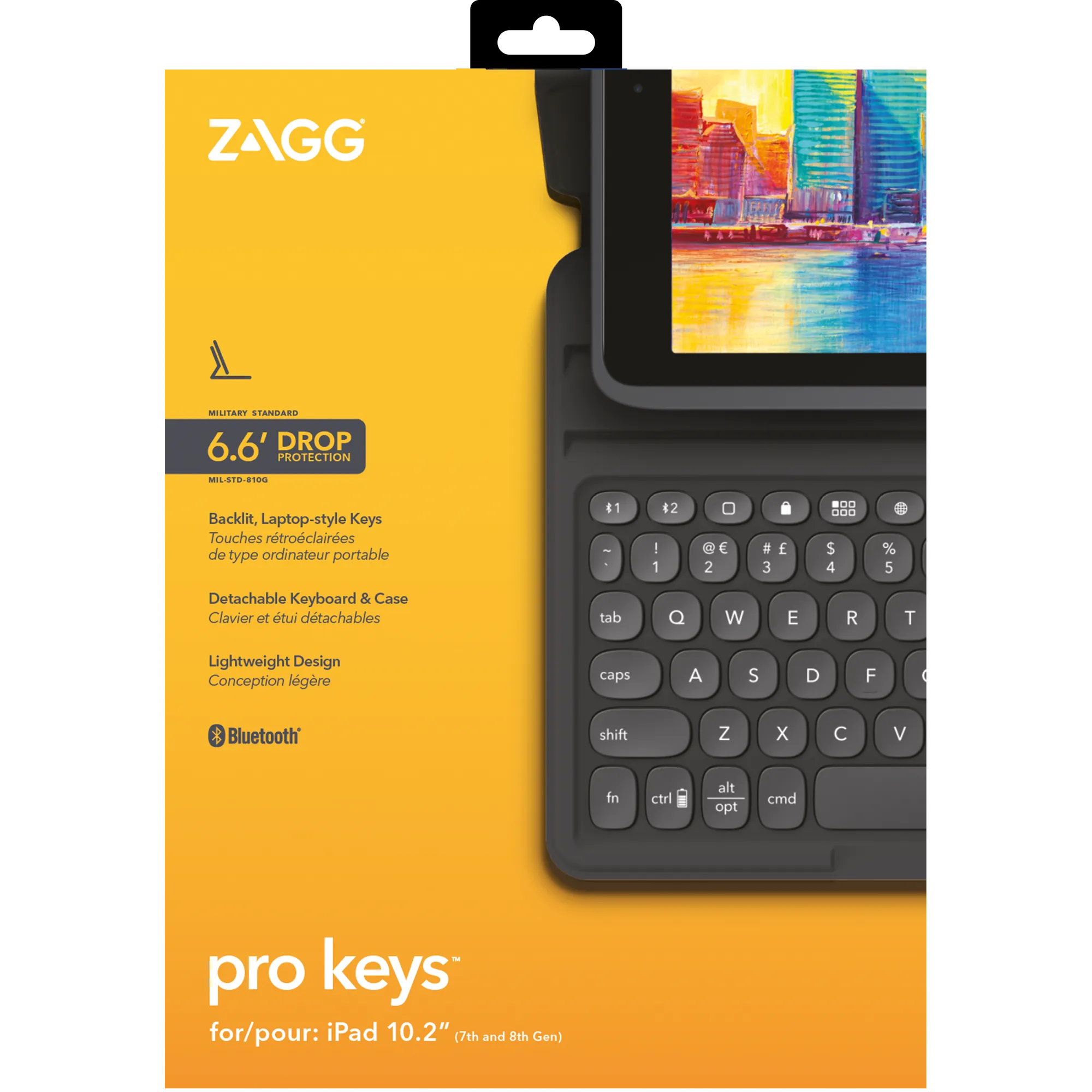ZAGG-Keyboard Pro Keys-Apple-iPad 10.2-Black/Gray-UK (103407134)