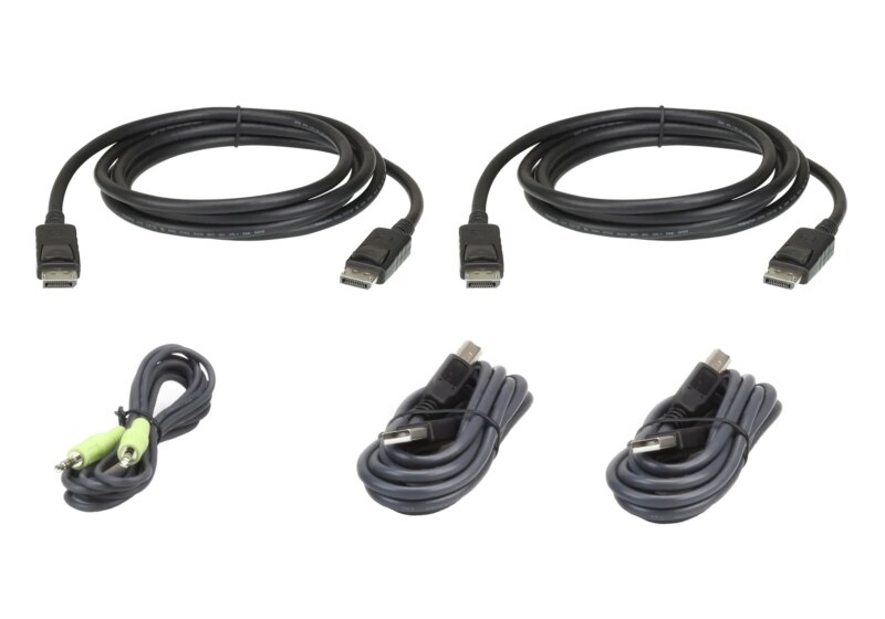ATEN 1.8M Dual Display DisplayPort Secure KVM Cable Kit (2L-7D02UDPX5)