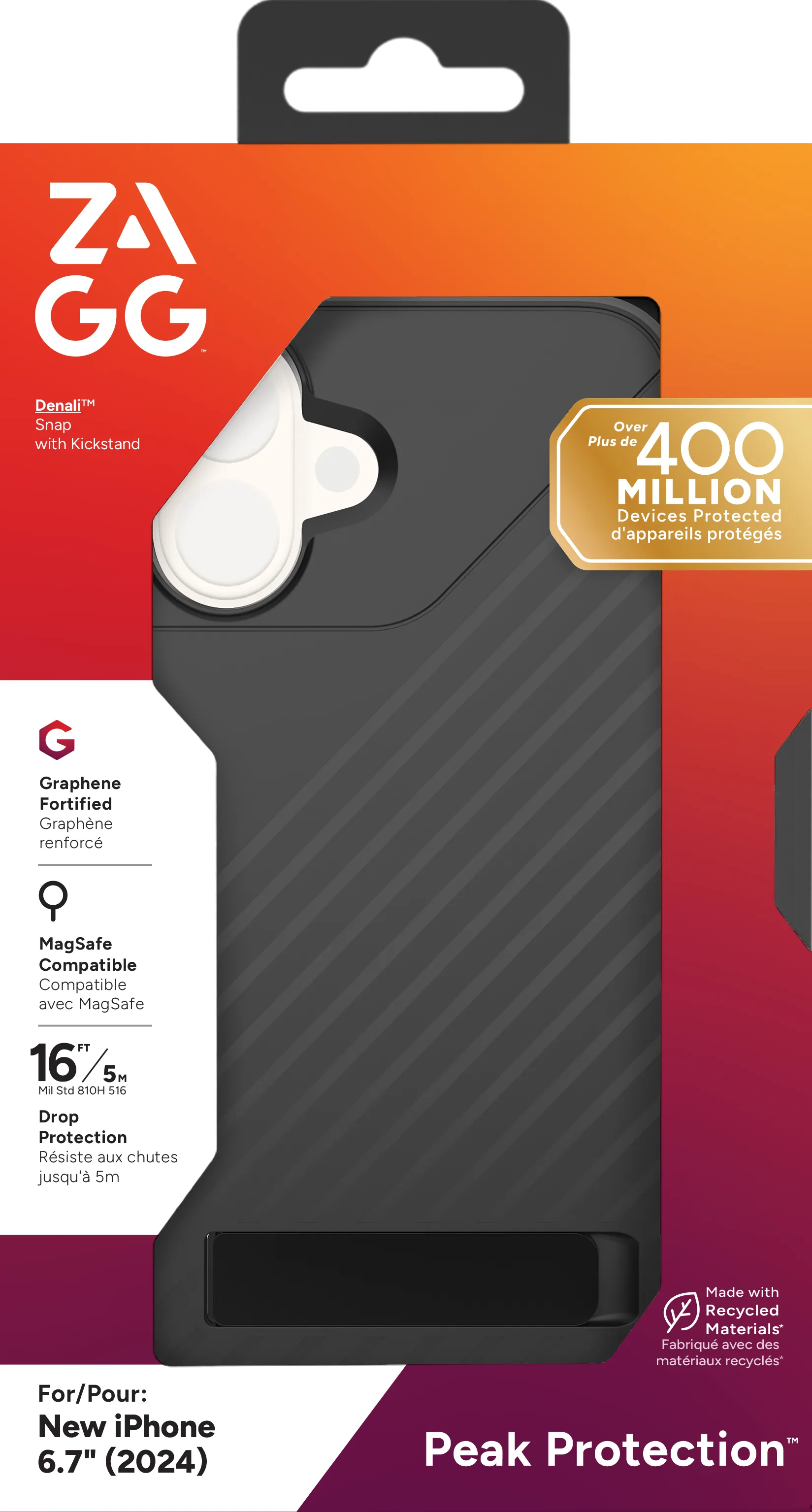ZAGG Cases Denali Snap KS Apple iP16 Plus  Black (702315251)_2