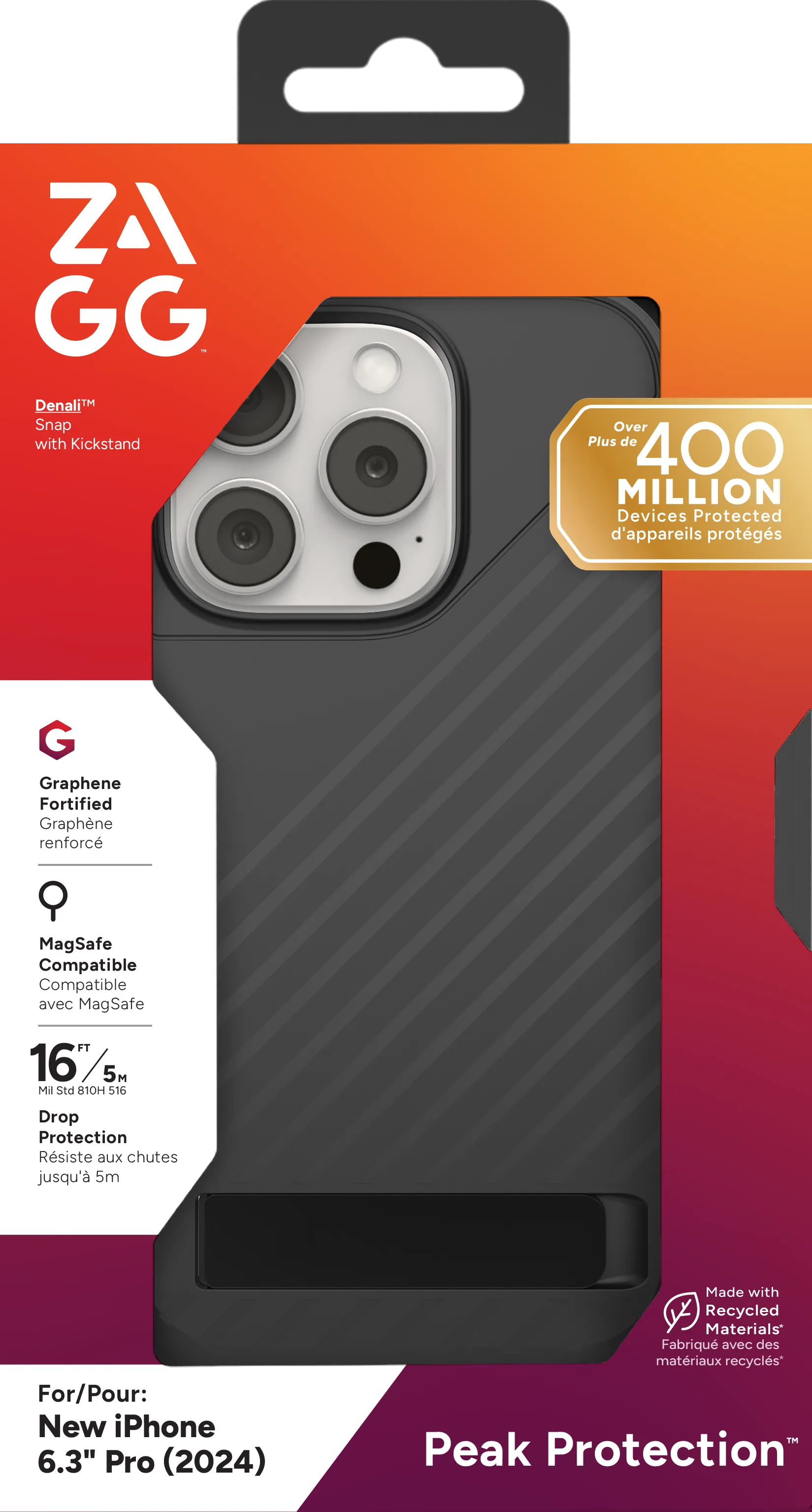 ZAGG Cases Denali Snap KS Apple iP16 Pro  Black (702315252)_1