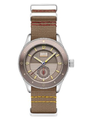 AVI-8 Flyboy Airmaster Sector Meca-Quartz Silver Feather Grey Nylon Strap Grey Dial AV-4112-03 Men's Watch