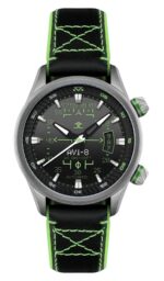 AVI-8 Hawker Harrier HUD Leather Strap Gradient Black Dial Automatic AV-4117-02 Men's Watch
