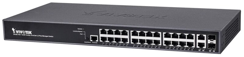 VIVOTEK Managed 24x GE PoE; 2x Combo SFP Switch; 370W (AW-GEV-267A-370)_1