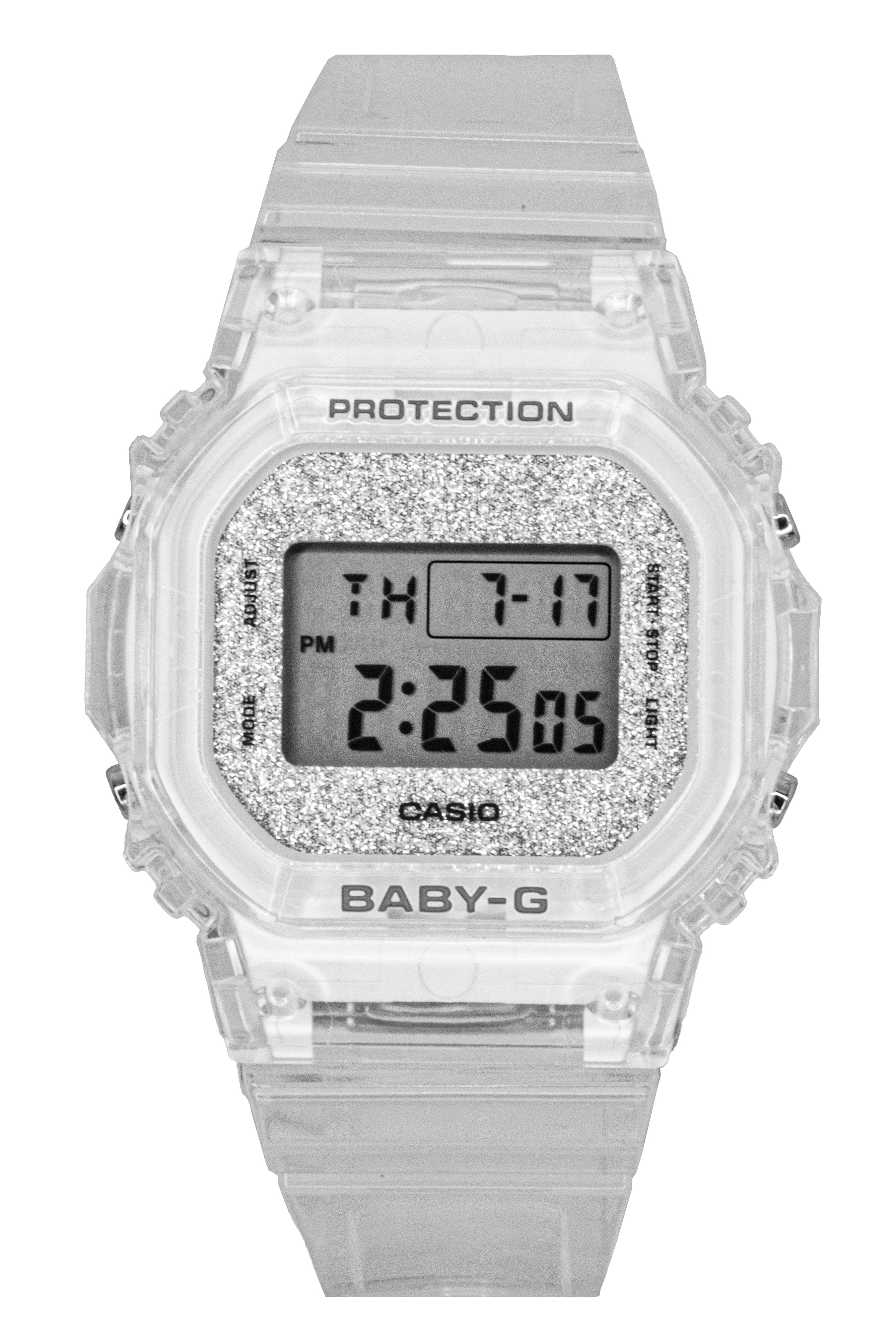 Casio Baby-G Digital Transparent Resin Strap Quartz BGD-565GC-7 100M Women's Watch