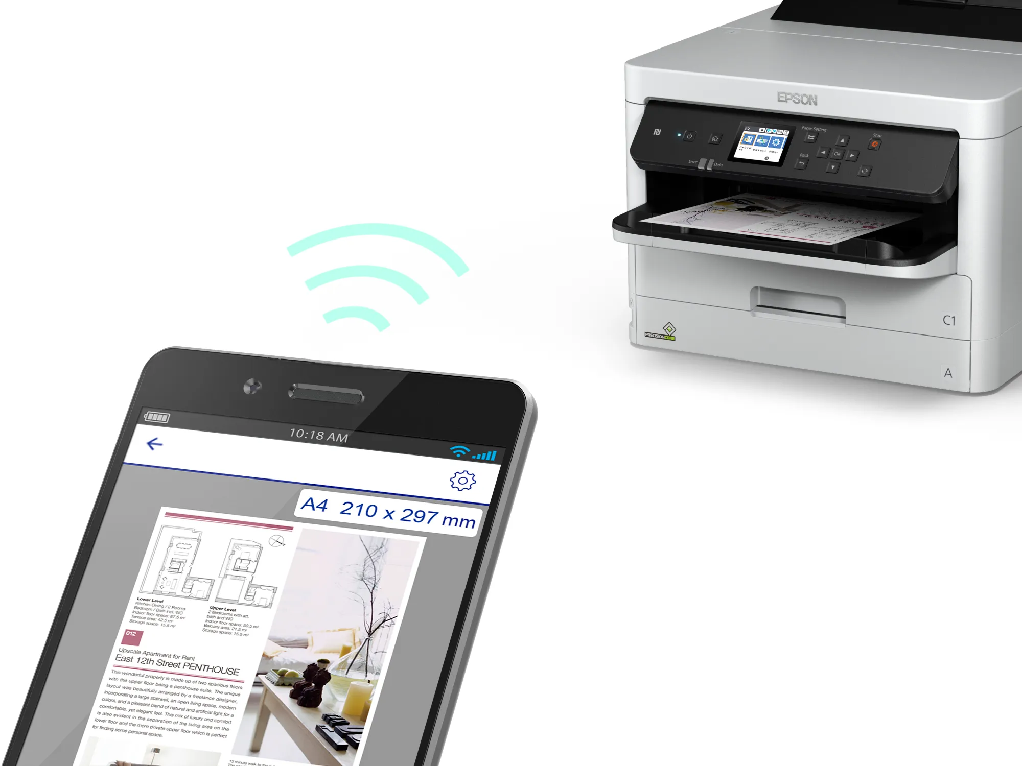 Epson WorkForce Pro WF-C5290DW Colour SFP; 24PPM; Auto Duplex (C11CG05402)