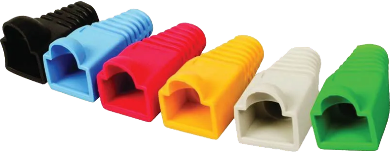 RCT- CAT5 BOOT SLEEVES RJ45  50PCS (CAT5RJ45BOOT)