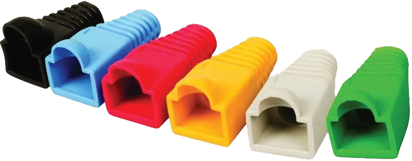 RCT- CAT5 BOOT SLEEVES RJ45  50PCS (CAT5RJ45BOOT)