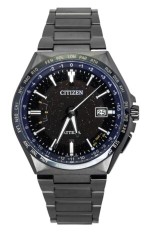 Citizen Attesa Perpetual Calendar Super Titanium Black Dial Eco-Drive CB0217-71E 100M Men's Watch