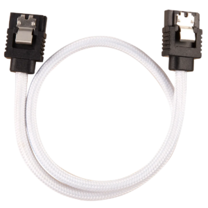 Corsair Premium Sleeved SATA Data Cable Set with Straight Connectors; White; 30cm (CC-8900249)