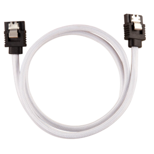 Corsair Premium Sleeved SATA Data Cable Set with Straight Connectors; White; 60cm (CC-8900253)