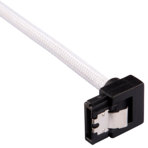 Corsair Premium Sleeved SATA Data Cable Set with 90° Connectors; White; 30cm (CC-8900279)