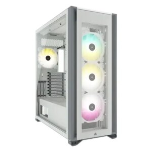 7000X RGB White Tempered Glass Mid-Tower; 6x 3.5'' |  3x 2.5'' Drive Bays; 480mm Radiator Compatible; 4x 140mm RGB Fans incl (CC-9011227-WW)