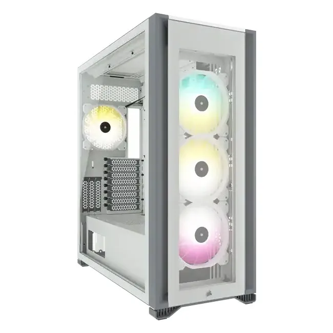 7000X RGB White Tempered Glass Mid-Tower; 6x 3.5'' |  3x 2.5'' Drive Bays; 480mm Radiator Compatible; 4x 140mm RGB Fans incl (CC-9011227-WW)
