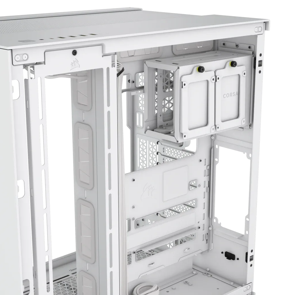 6500X Mid-Tower White Dual Chamber PC Case; 2x 3.5'' |  2x 2.5'' Drive Bays; Up to 360mm Radiator compatible; Supports BTF (CC-9011258-WW)