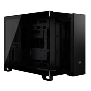 2500D Airflow Black Mid-Tower Dual Chamber PC Case; 2x 3.5'' |  2x 2.5'' Drive Bays; Up to 360mm Radiator compatible (CC-9011263-WW)