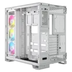6500X RGB Mid-Tower White Dual Chamber PC Case; 2x 3.5'' |  2x 2.5'' Drive Bays; 360mm Radiator compatible; 3x 120mm fan incl (CC-9011270-WW)_11