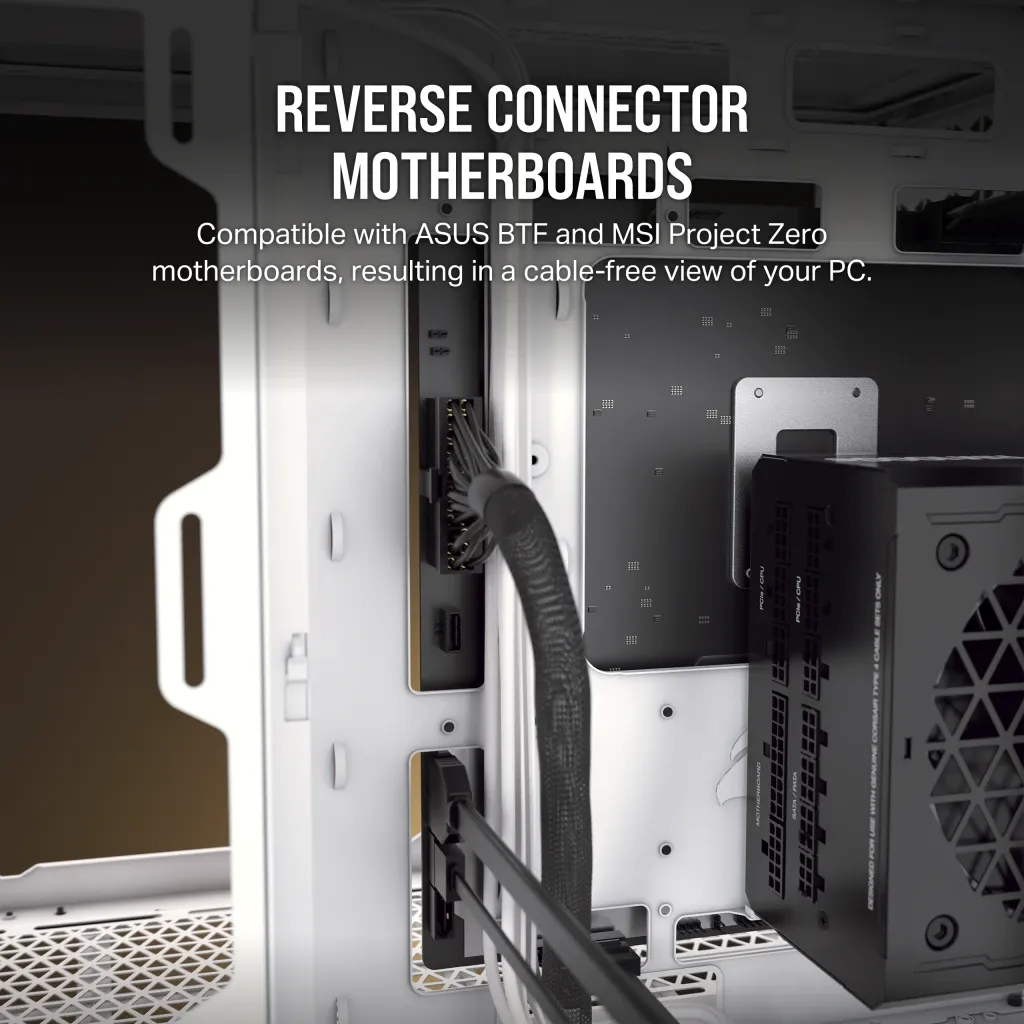 6500X RGB Mid-Tower White Dual Chamber PC Case; 2x 3.5'' |  2x 2.5'' Drive Bays; 360mm Radiator compatible; 3x 120mm fan incl (CC-9011270-WW)