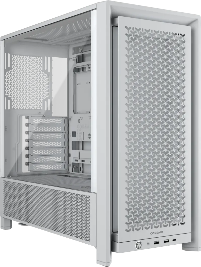 FRAME 4000D White Mid-Tower PC Case; 2x 3.5'' |  2x 2.5'' Drive Bays; Up to 360mm Radiator compatible; No Fans (CC-9011291-WW)