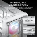 FRAME 4000D RS ARGB White Mid-Tower PC Case; 2x 3.5'' |  2x 2.5'' Drive Bays; Up to 360mm Radiator; 3x RS ARGB PWM Fans; (CC-9011297-WW)_1