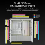 FRAME 4000D RS ARGB White Mid-Tower PC Case; 2x 3.5'' |  2x 2.5'' Drive Bays; Up to 360mm Radiator; 3x RS ARGB PWM Fans; (CC-9011297-WW)_9