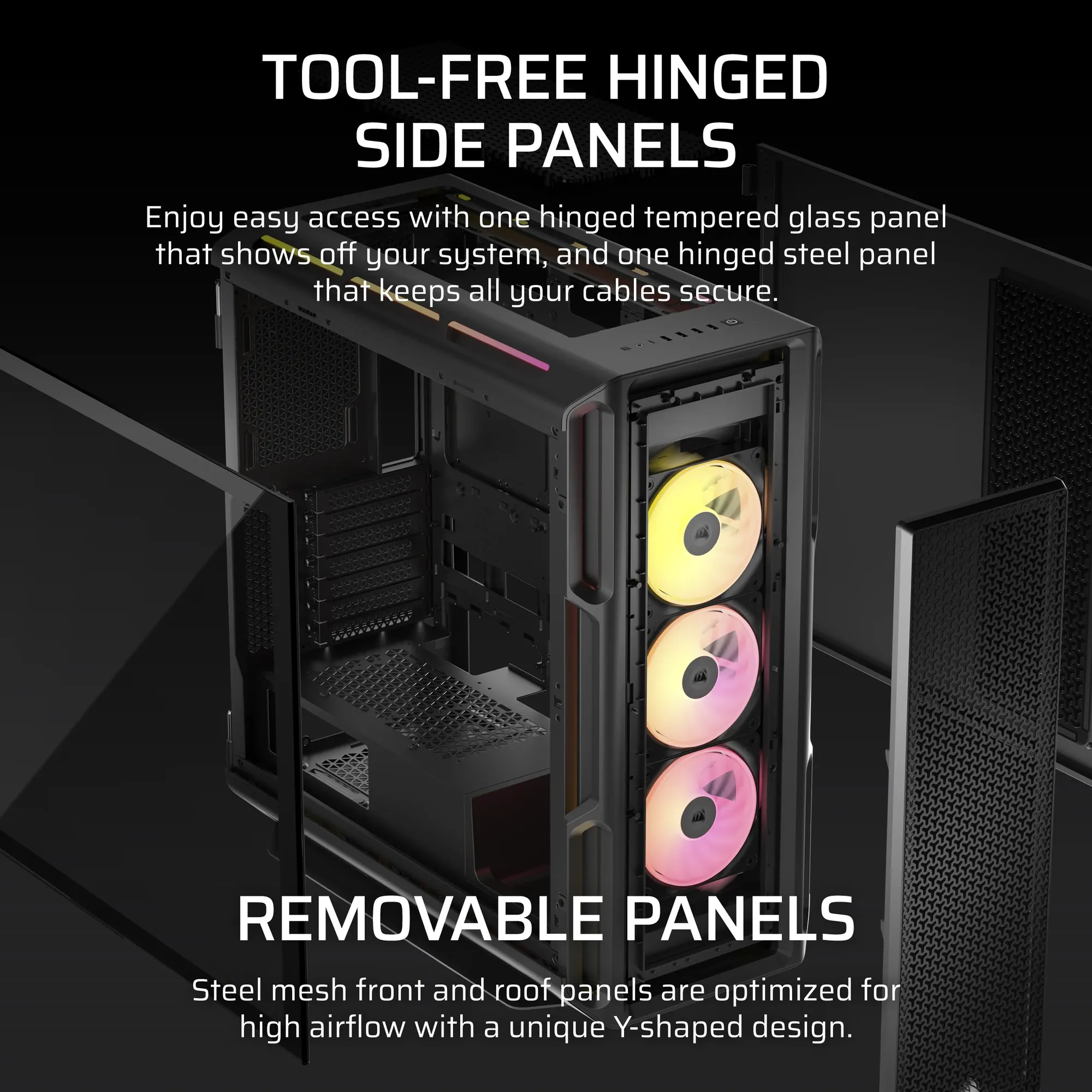 Corsair iCUE LINK 5000T LX RGB Mid-Tower PC Case; Black (CC-9011298-WW)