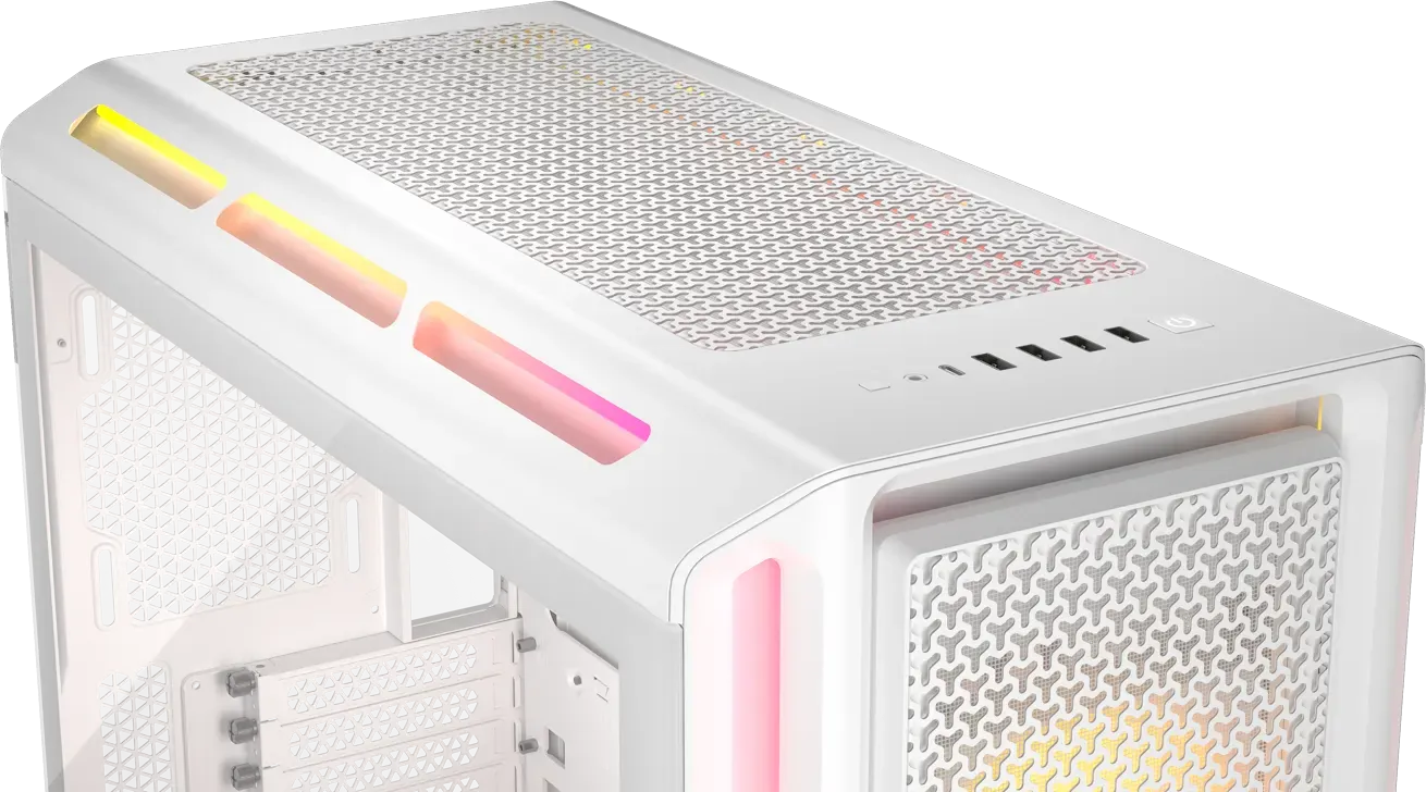 Corsair iCUE LINK 5000T LX RGB Mid-Tower PC Case; White (CC-9011299-WW)