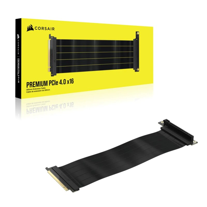 Corsair Premium PCIe 4.0 x16 Extension Cable; 300mm (CC-9310001-WW)_6