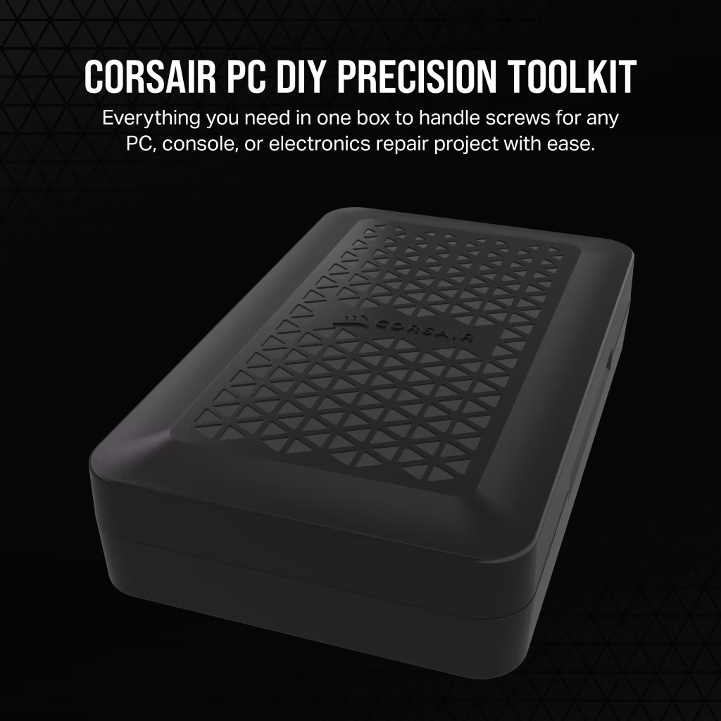 Corsair PC DIY Precision Toolkit - PC; Electronics Repair Kit - 65 Screw Bits - Extension rod - Magnetized Tray (CC-9310003-WW)