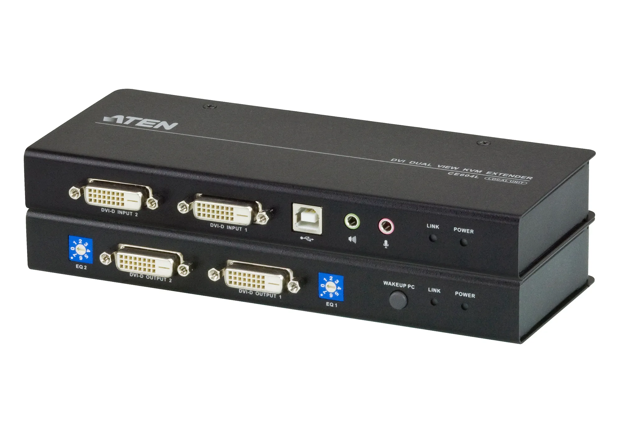 ATEN USB DVI Dual View KVM Extender / Cat 5 KVM Extender/W/(US/EU/UK/OUT) ADP (CE604)