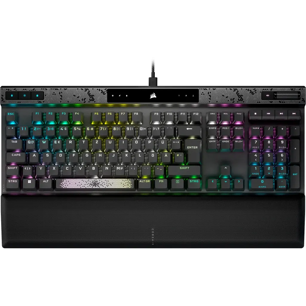 Corsair K70 MAX RGB Magnetic-Mechanical Gaming Keyboard; Adjustable CORSAIR MGX Switches; Steel Gray (CH-910961G-NA)