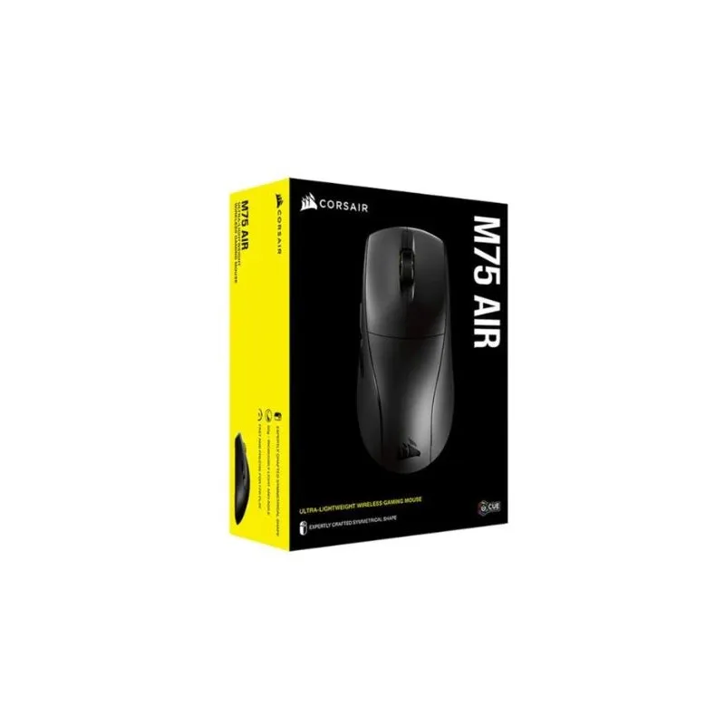 Corsair M75 AIR WIRELESS Ultra-Lightweight Gaming Mouse; 26000 DPI; . 2.4GHz SLIPSTREAM; Bluetooth  – Black (CH-931D100-AP)
